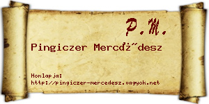 Pingiczer Mercédesz névjegykártya